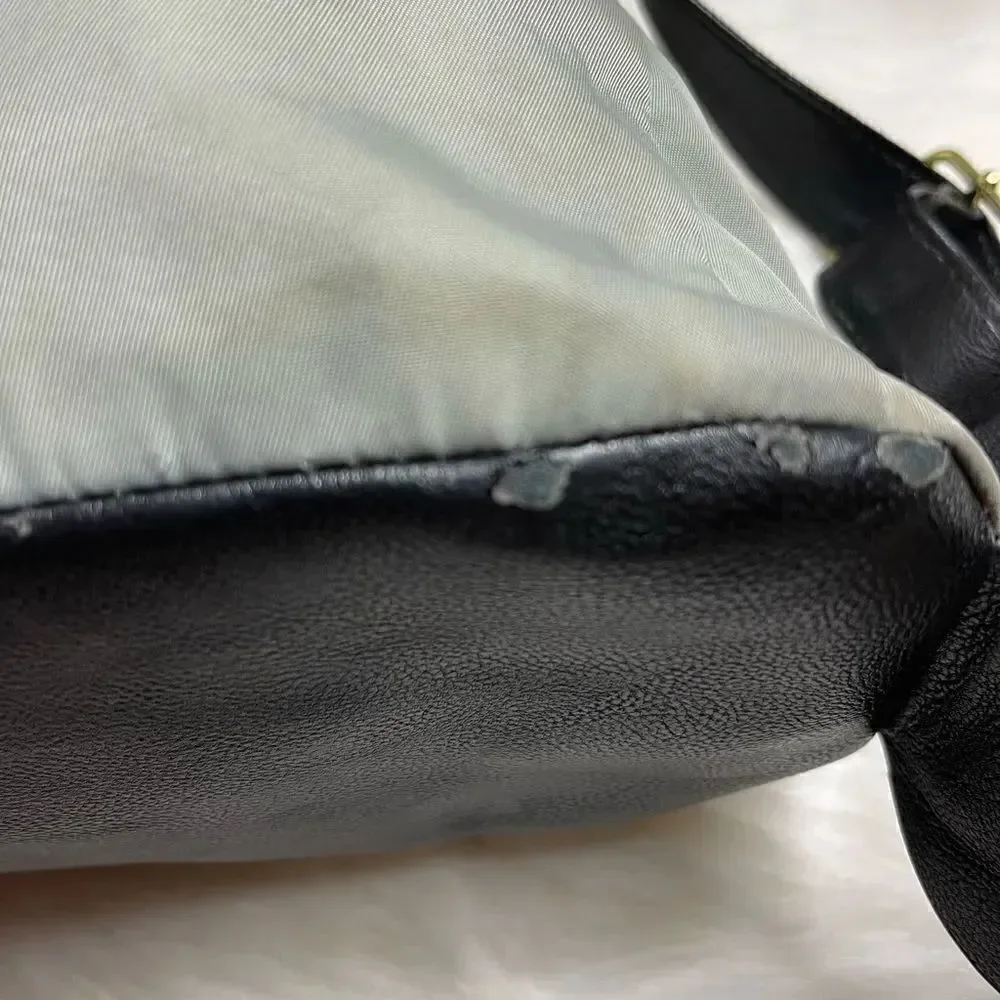 Steve Madden Gray nylon backpack with black handle & strap gold tone har…